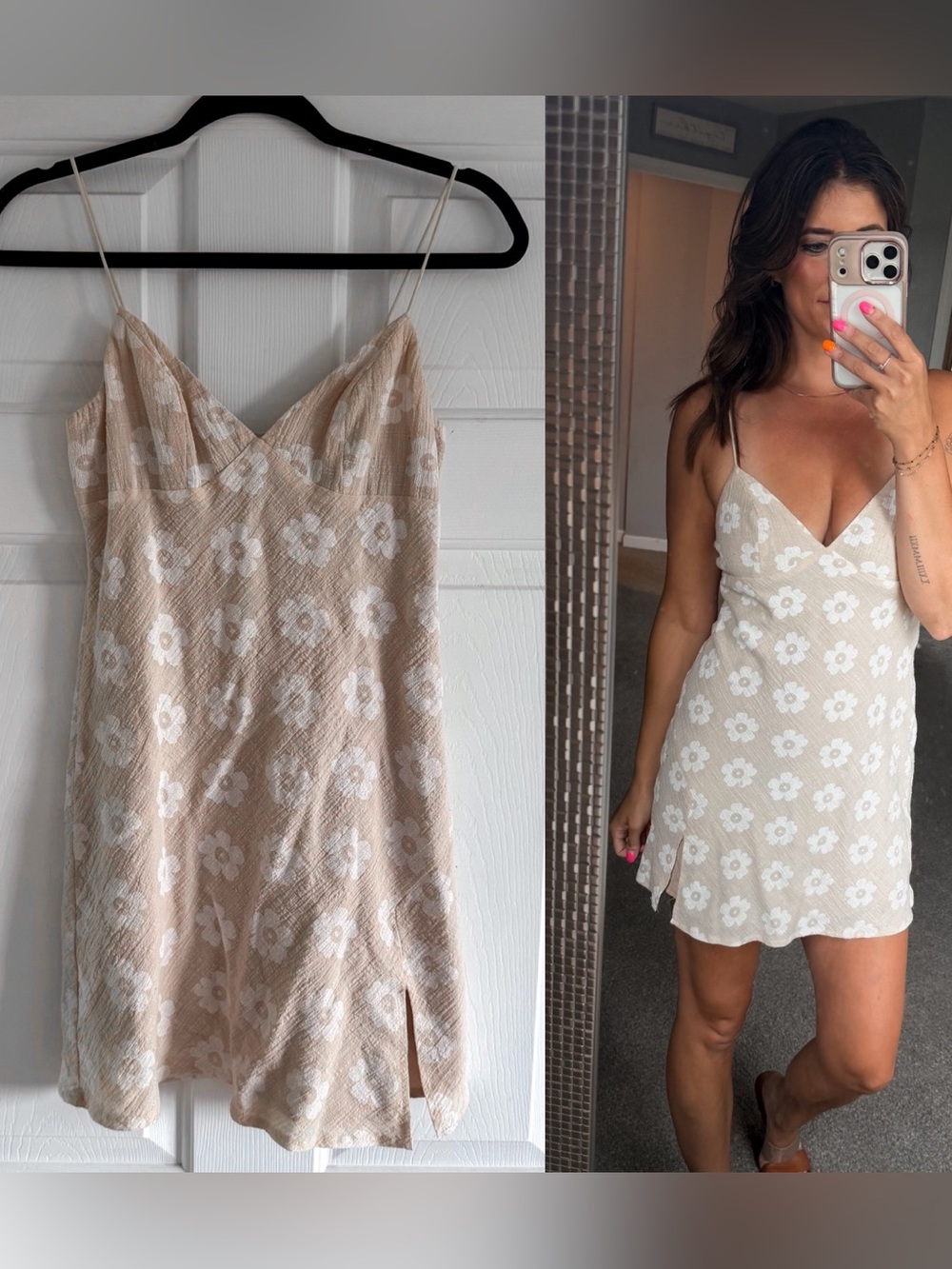 Princess Polly Tan Floral Dress